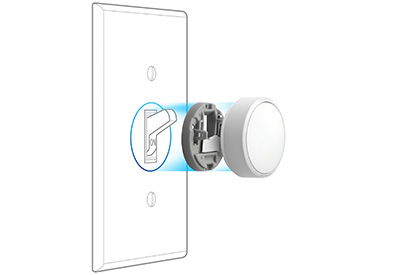 New Lutron Aurora Smart Bulb Dimmer Locks Toggle-Style Light Switch into Place, Keeping Smart Lighting “Always Ready”