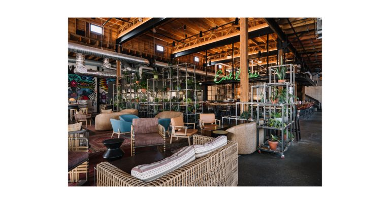 High-Bay Lighting in Distillery Production Space Contributes to Unique Restaurant Aesthetic